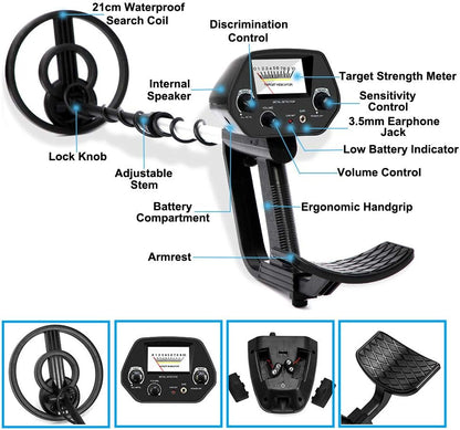 DeeAWai Metal Detectors for Kids Adults - Beginner Waterproof Metal Detector with 20cm Coil